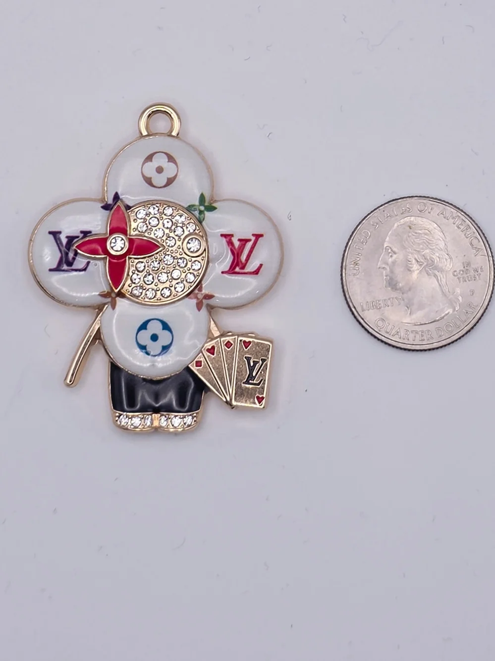Vivi White Multicolor Charm Pendant